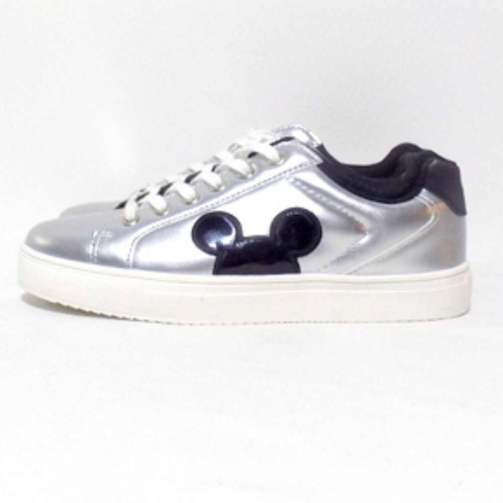 Disney Mickey Mouse Ladies Character Court Silver Sneakers 2024 LIMITED EDITION - Picture 8 of 11